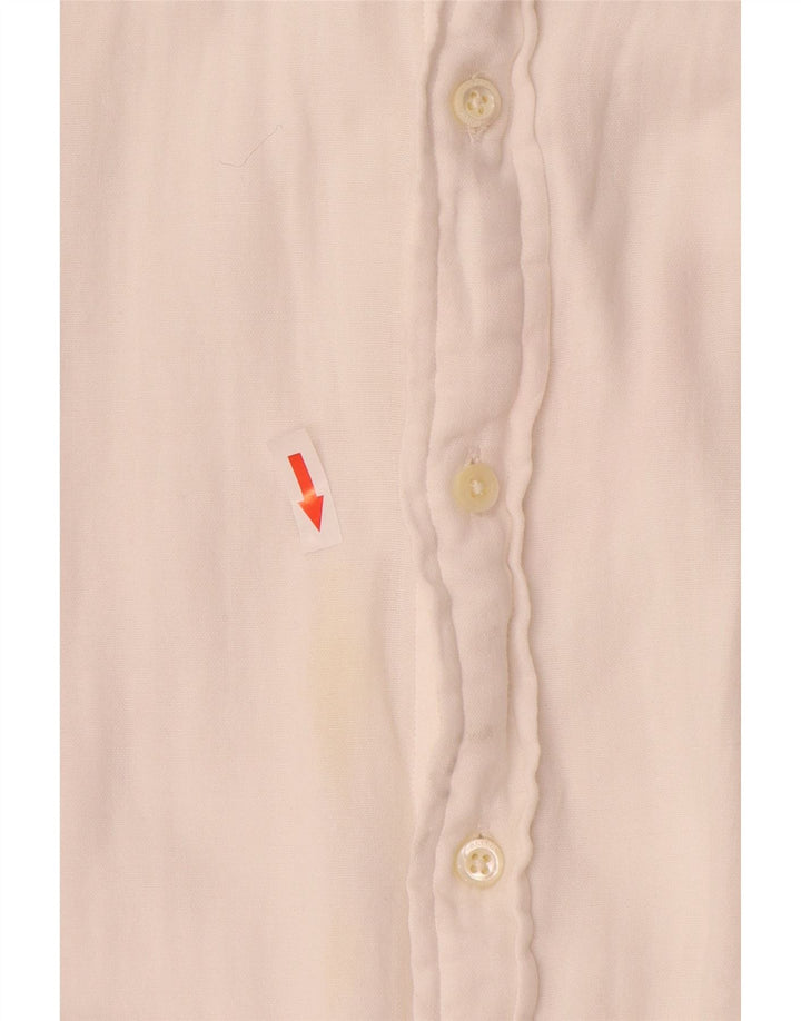 Ralph Lauren - Camisa de ajuste personalizado para hombre, algodón blanco grande