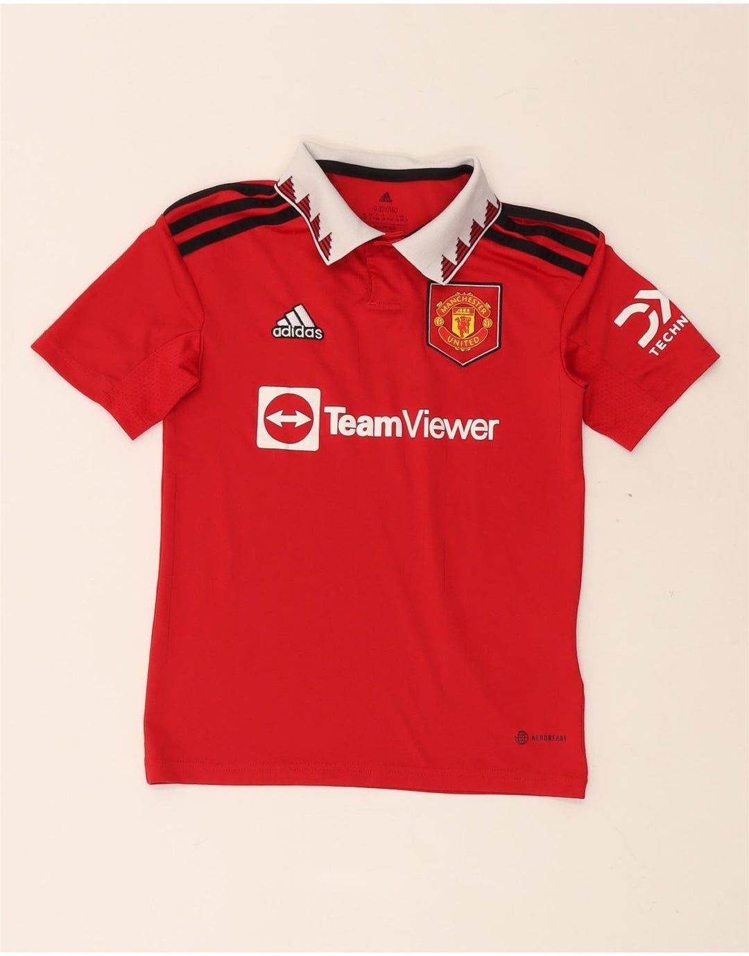ADIDAS Polo para niño Manchester United Graphic 9-10 años Rojo Poliéster