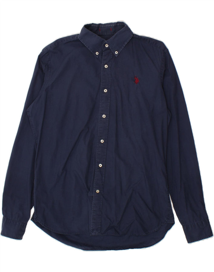 U.S. POLO ASSN. Mens Slim Fit Shirt Medium Navy Blue Vintage U.S. Polo Assn. and Second-Hand U.S. Polo Assn. from Messina Hembry 