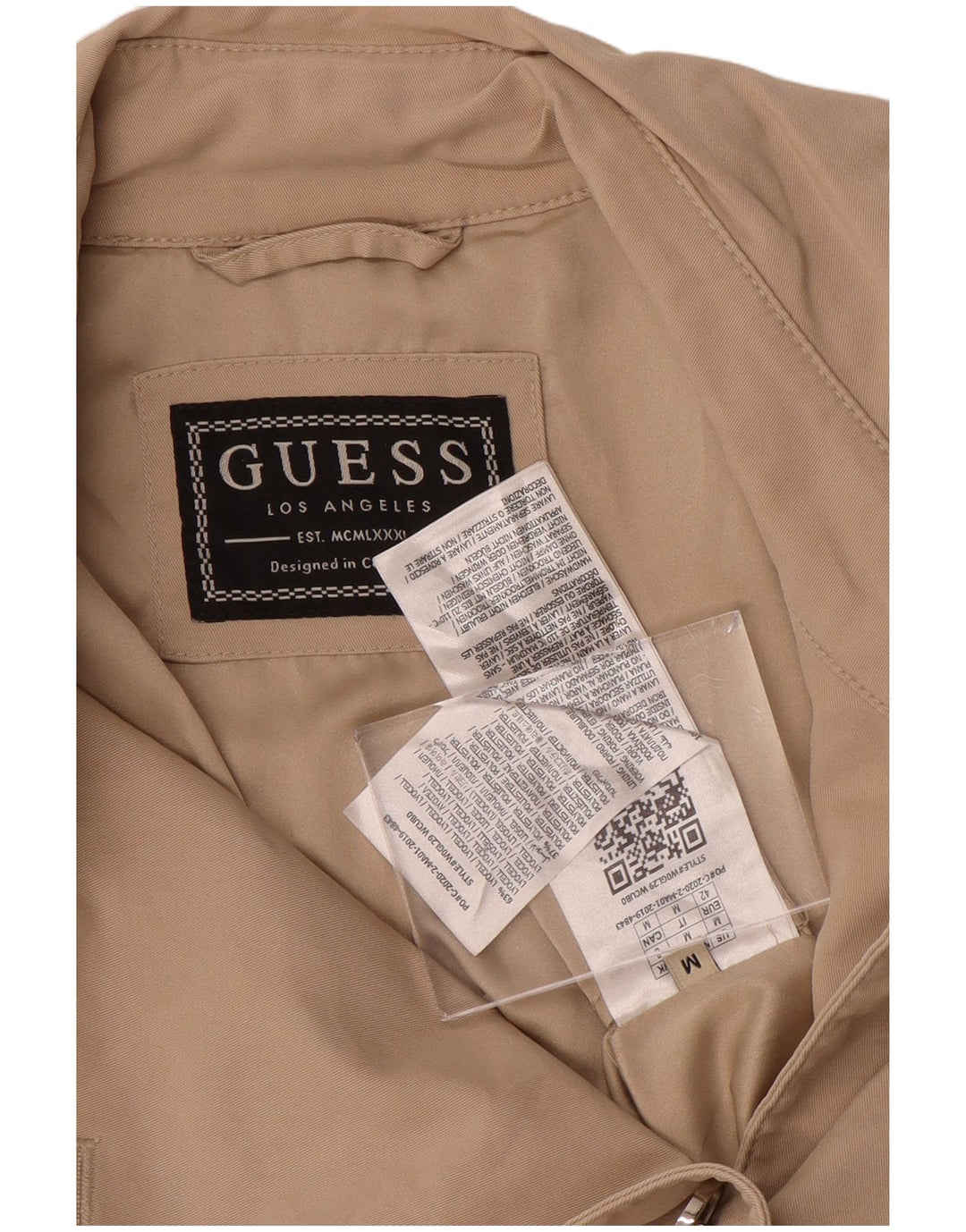 GUESS Gabardina para mujer UK 44 Poliéster beige medio