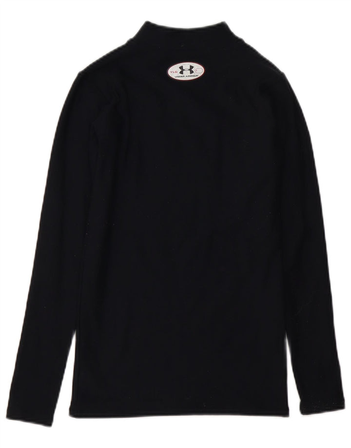 Under Armour Camiseta de manga larga Cold Gear para niños de 11 a 12 años, talla grande, color negro