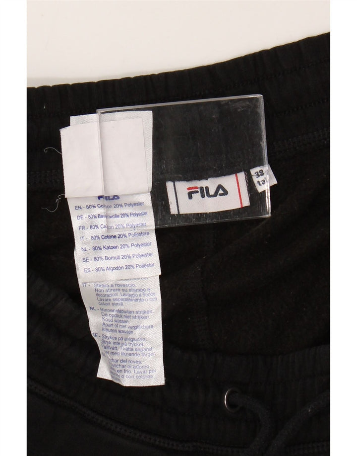 FILA Pantalones de chándal con estampado gráfico para hombre Joggers Medium Black Cotton