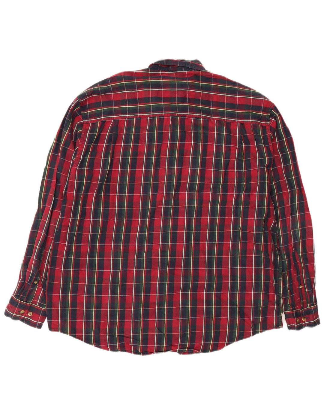 EDDIE BAUER Camisa de franela para hombre Algodón a cuadros rojos grandes