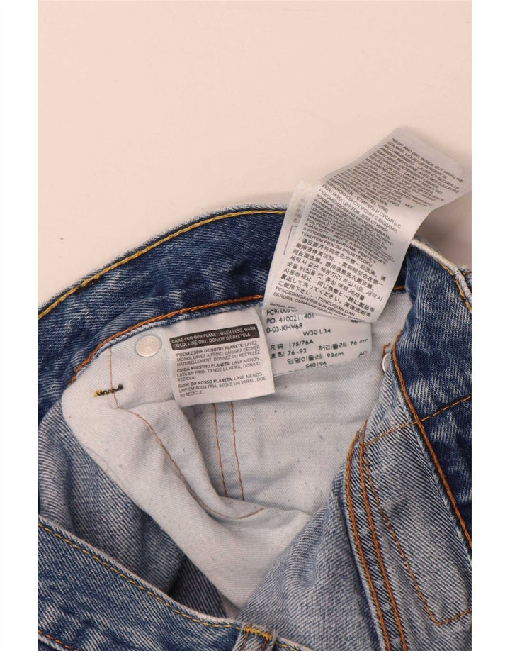 Levi's Hombre 505 Vaqueros Rectos W30 L34 Algodón Azul