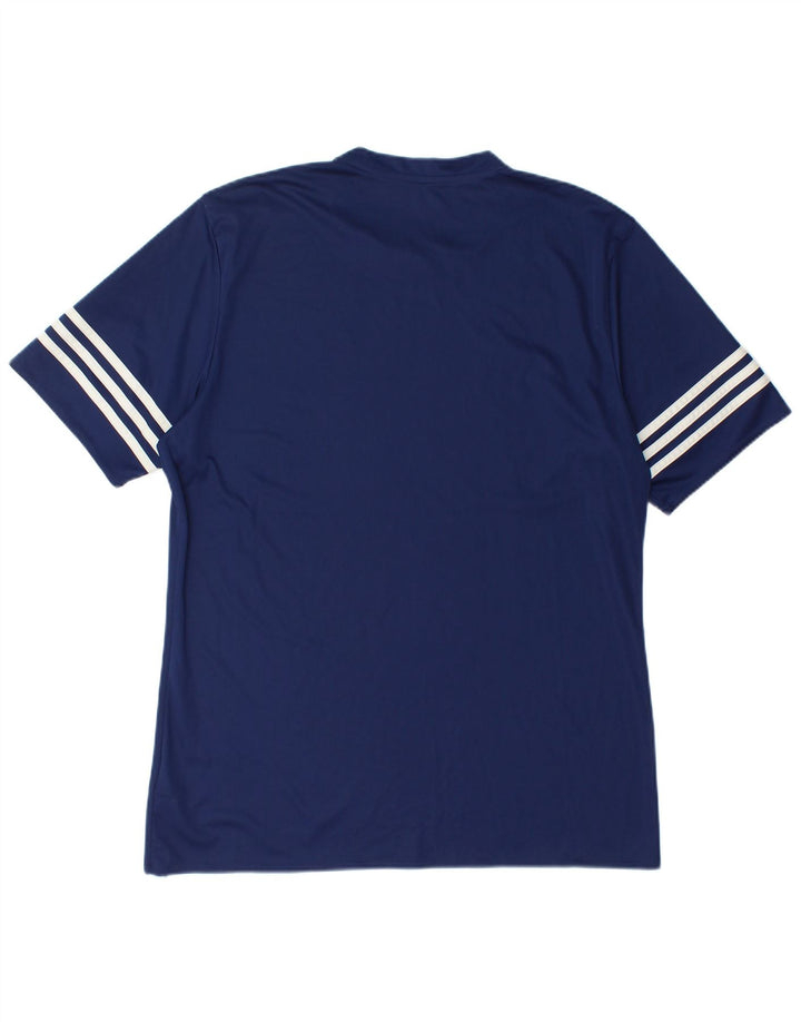 ADIDAS Camiseta Climalite para hombre Top Grande Poliéster azul marino