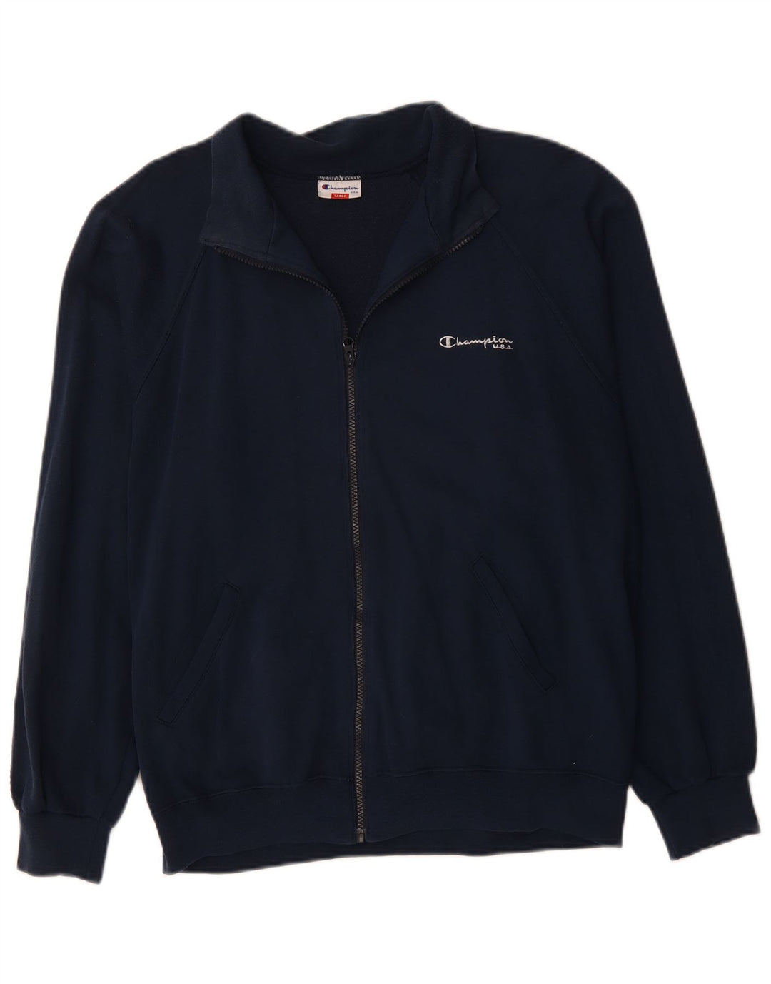 CHAMPION Chaqueta superior de chándal con gráfico para hombre, talla grande, color azul marino
