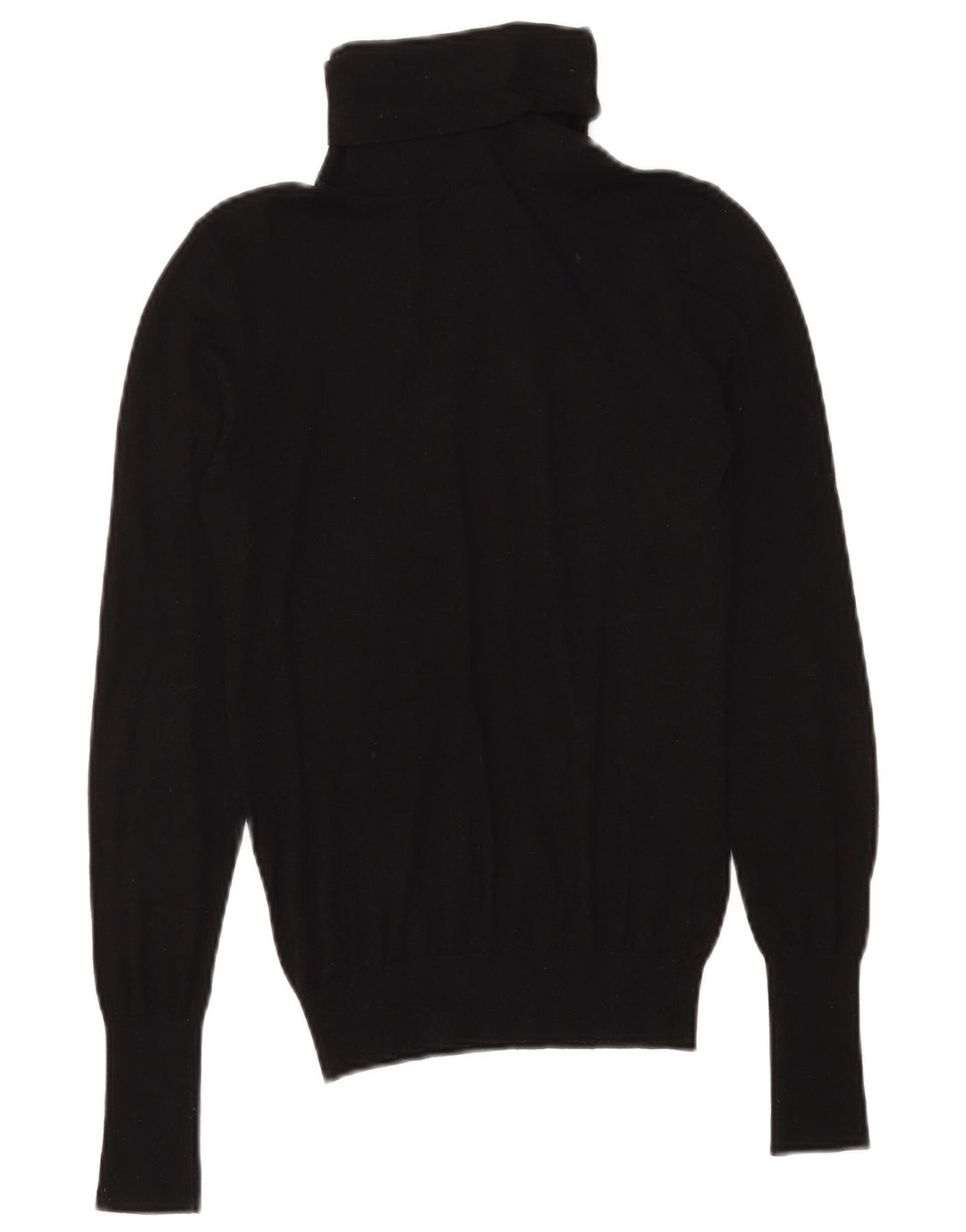 Zara Mujer Roll Neck Jumper Sweater UK 10 Small Black Modal