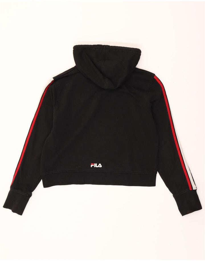 FILA Jersey con capucha y gráfico corto para mujer UK 40 XL Algodón con bloques de color negro