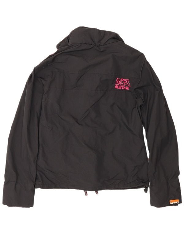 Superdry Chaqueta Cortavientos De Corte Regular Para Mujer UK 46 Large Nylon Negro