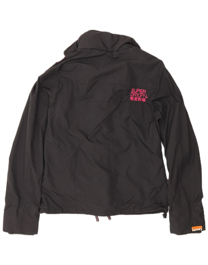 Superdry Chaqueta Cortavientos De Corte Regular Para Mujer UK 46 Large Nylon Negro