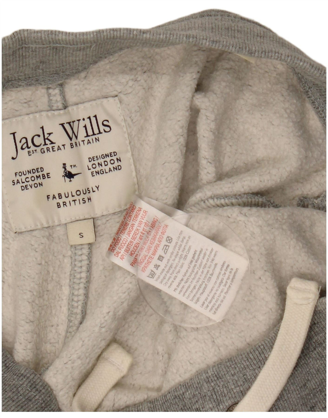 Jack Wills Pantalones cortos deportivos para hombre de algodón moteado gris pequeño
