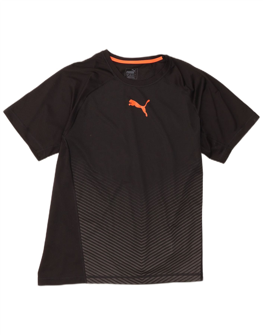 Puma Camiseta para hombre Top Large Negro Colorblock Poliéster