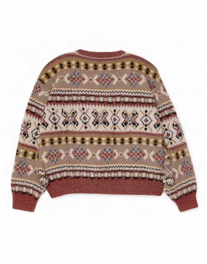 C & A - Jersey de cuello redondo para mujer, talla 40, tamaño mediano, multicolor, Fair Isle