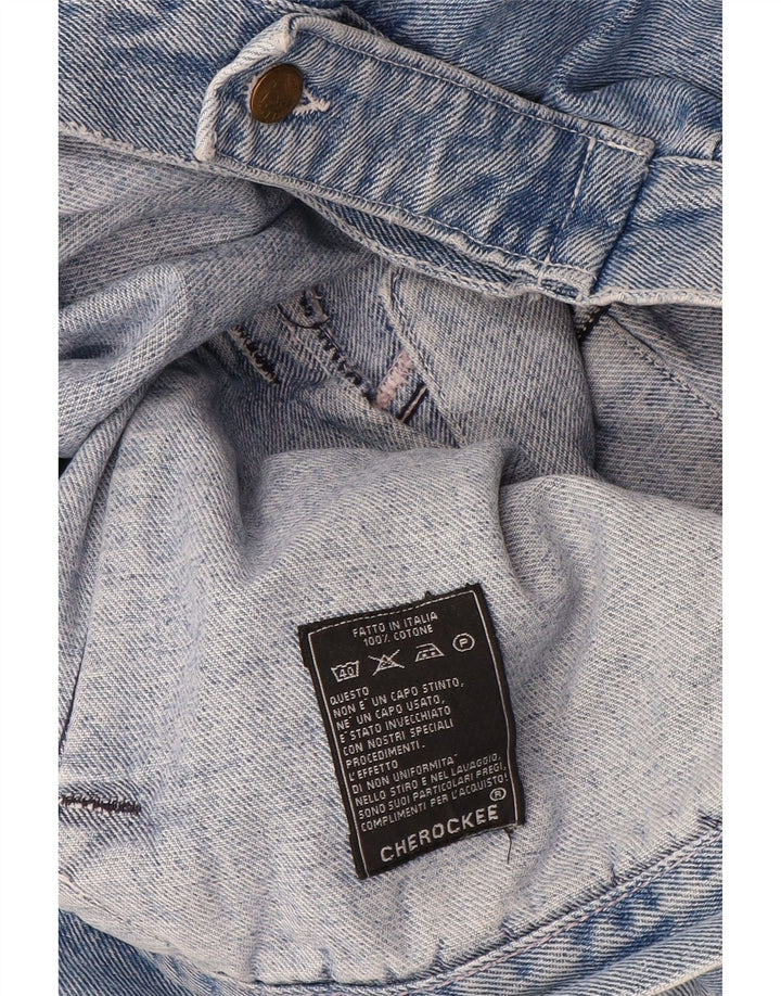 Cherokee Chaqueta vaquera gráfica para hombre UK 40 Algodón geométrico azul grande