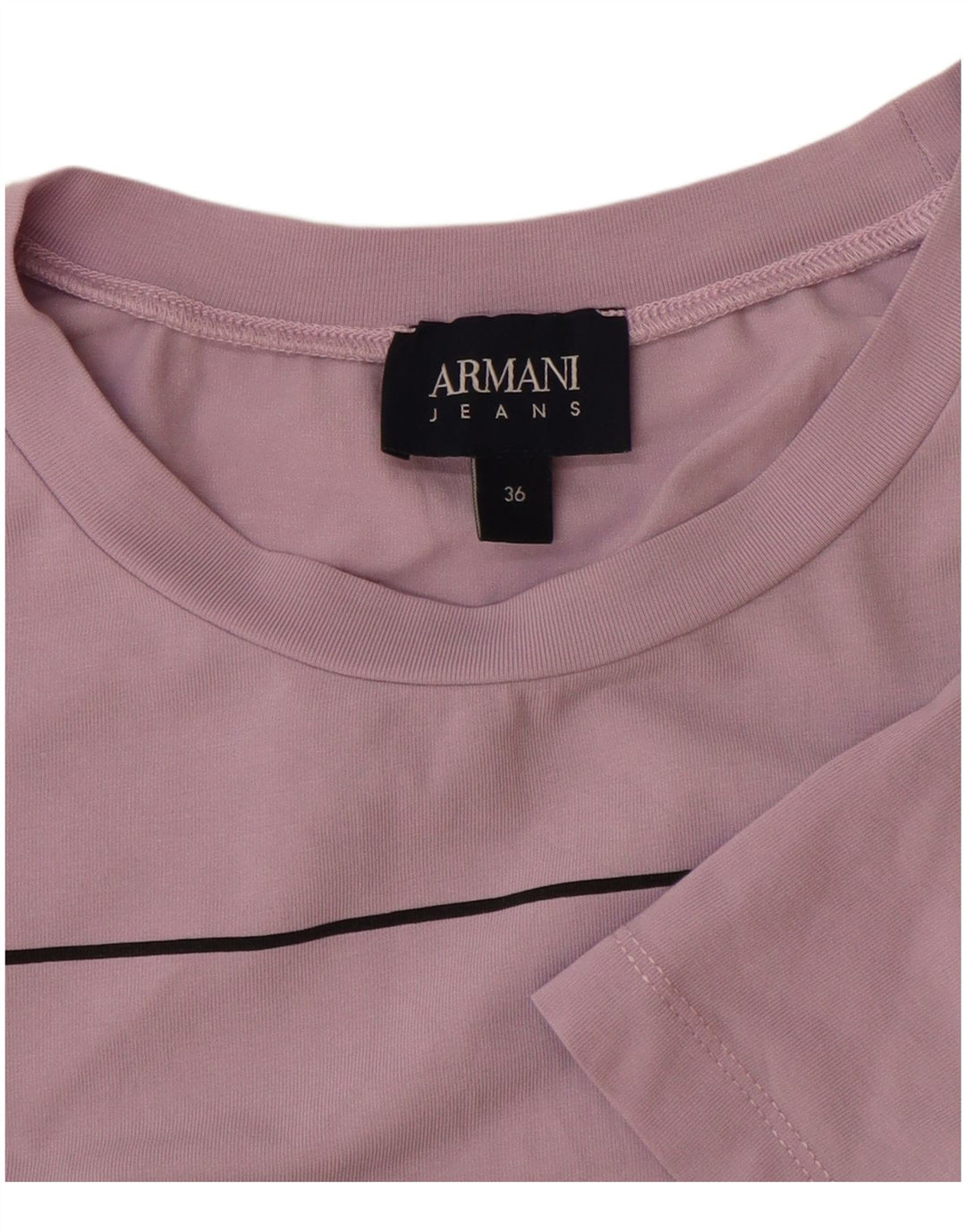 ARMANI JEANS Camiseta gráfica para mujer Top EU 36 Small Púrpura
