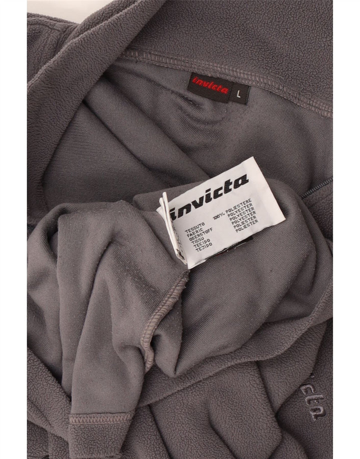 Jersey de forro polar con cuello y cremallera para hombre Invicta Poliéster gris grande