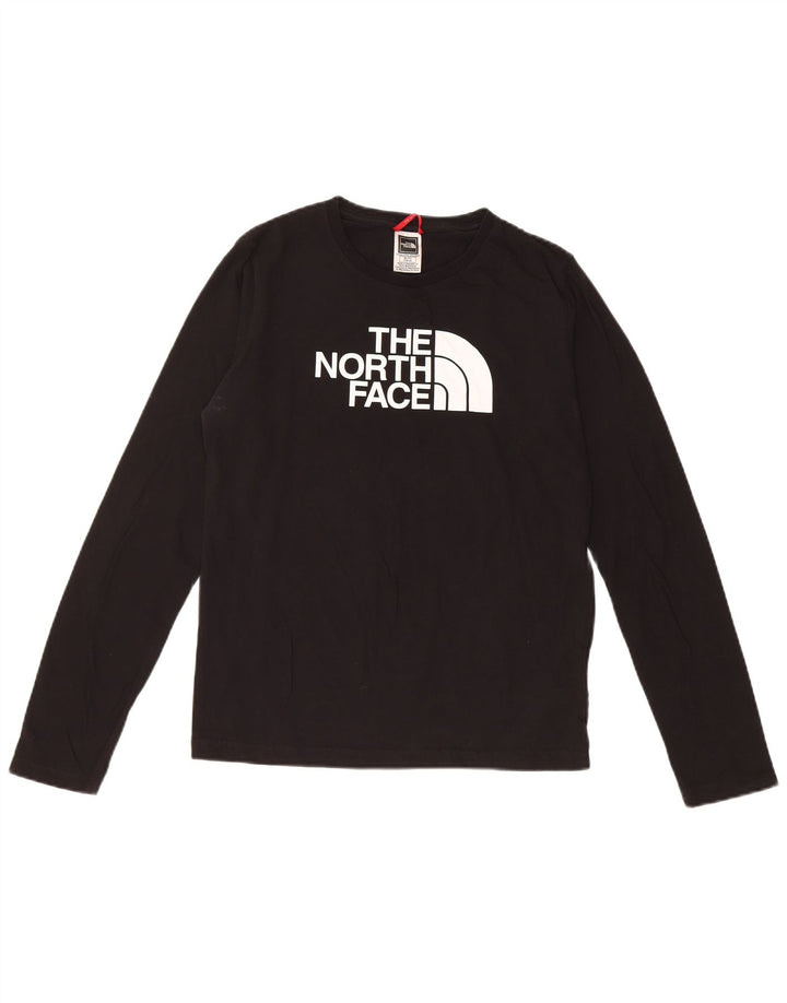 THE NORTH FACE Camiseta gráfica para niña Manga larga 14-15 años XL Algodón negro