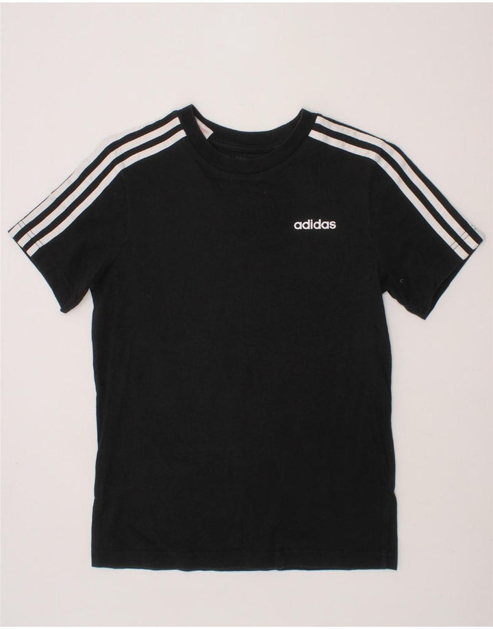 ADIDAS Boys T-Shirt Top 11-12 Years Black Vintage Adidas and Second-Hand Adidas from Messina Hembry 