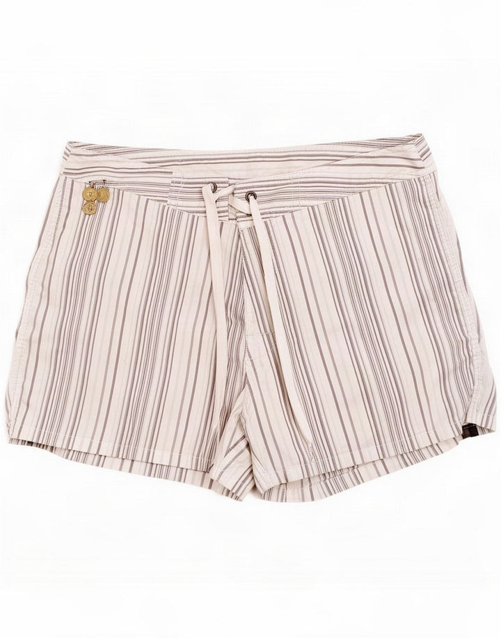 Sundek Shorts de baño para hombre Poliéster a rayas blanco mediano