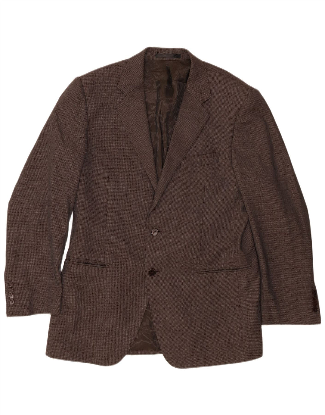 Marks & Spencer Chaqueta tipo blazer de 2 botones para hombre UK 40 Lana moteada marrón medio