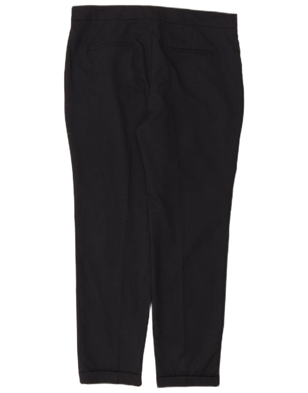 Zara Mujer Pantalón Chino Slim EU 40 Medium W30 L27 Azul Marino Poliéster