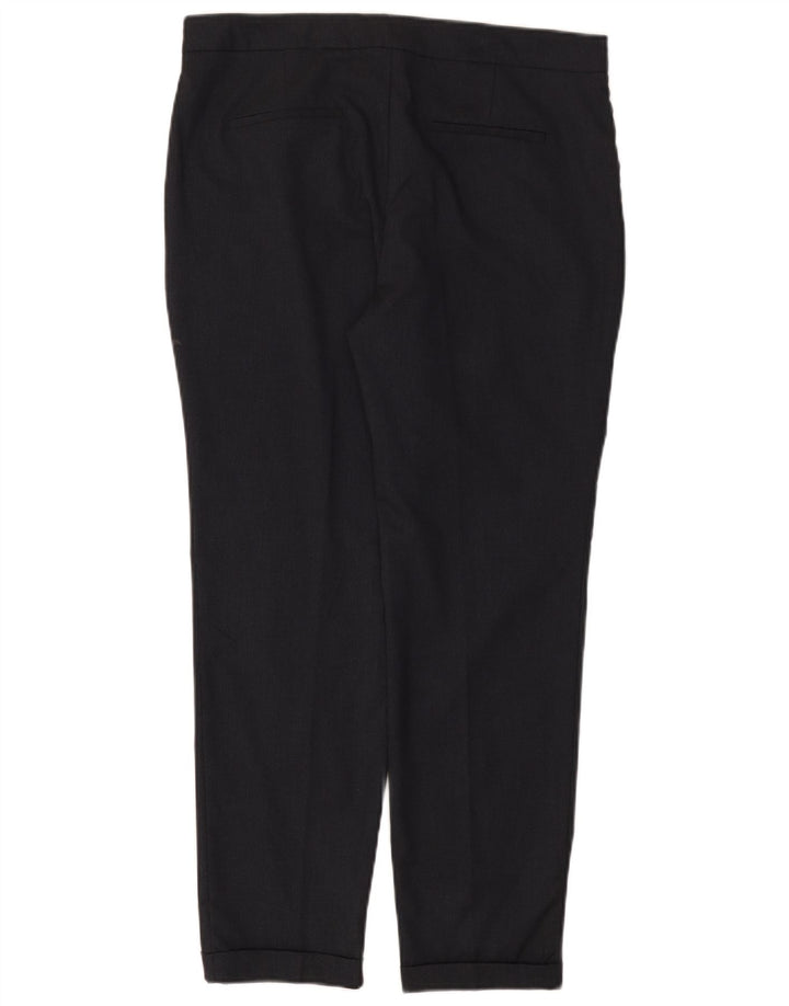 Zara Mujer Pantalón Chino Slim EU 40 Medium W30 L27 Azul Marino Poliéster