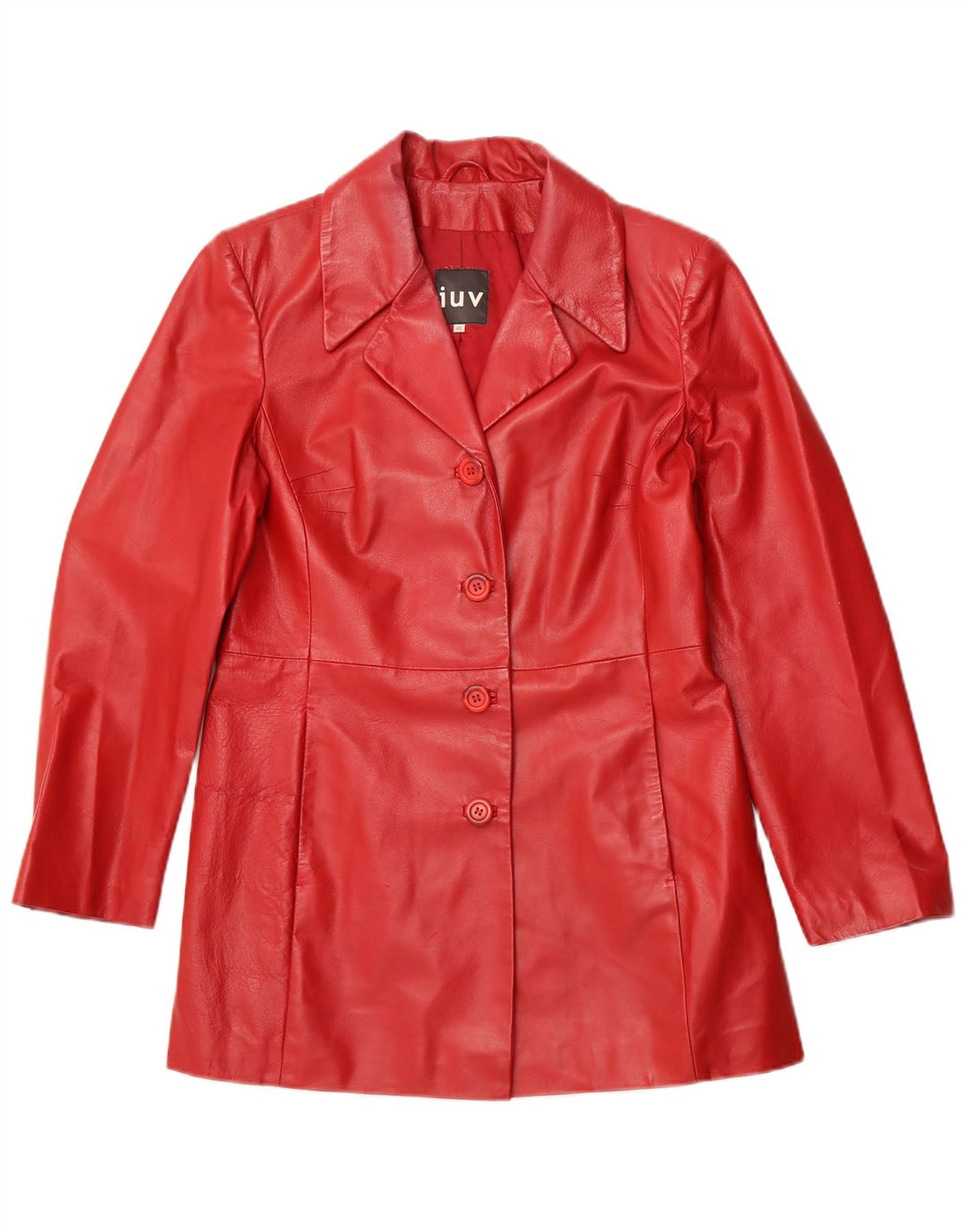 VINTAGE Chaqueta de cuero para mujer IT 42 Cuero rojo medio