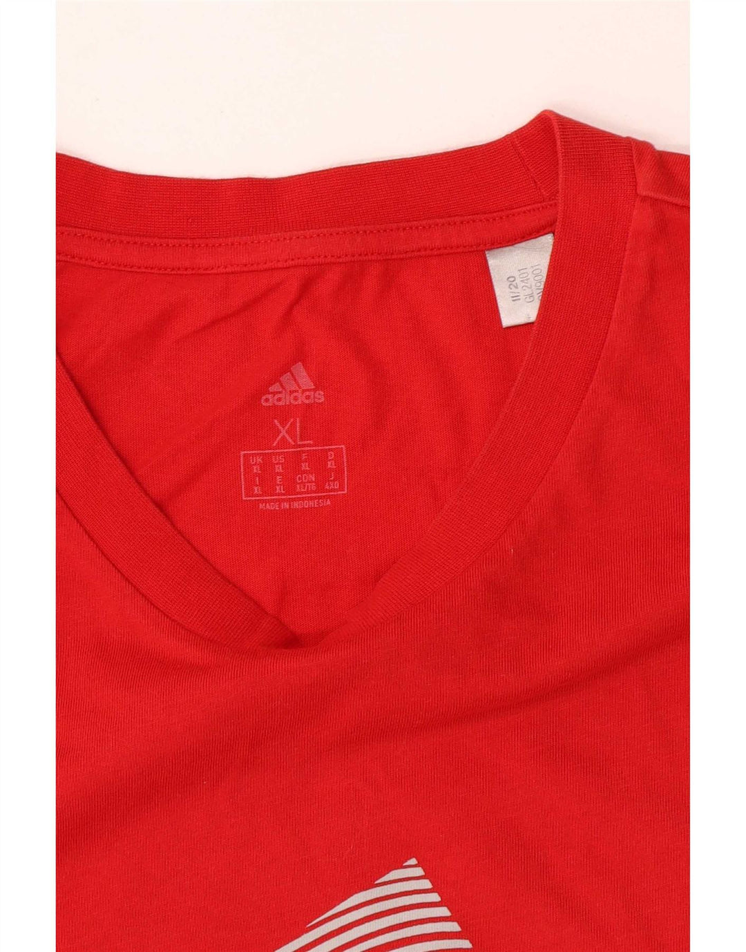 Adidas Hombre Camiseta Gráfica Top XL Rojo