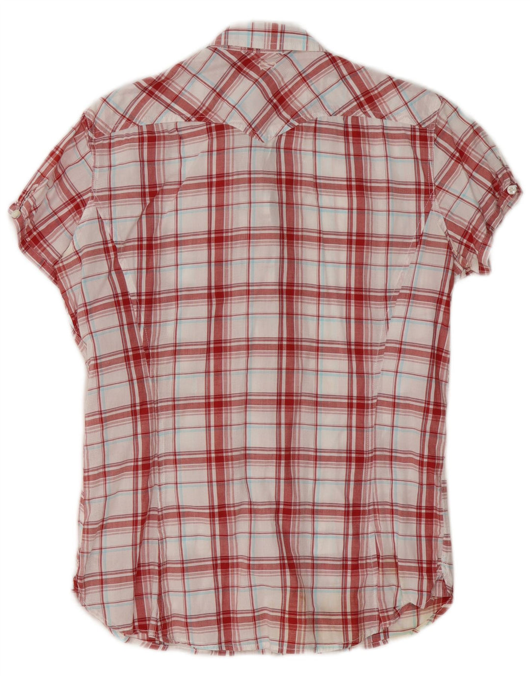 Levi's Camisa de manga corta para mujer UK 46 Large Red Check