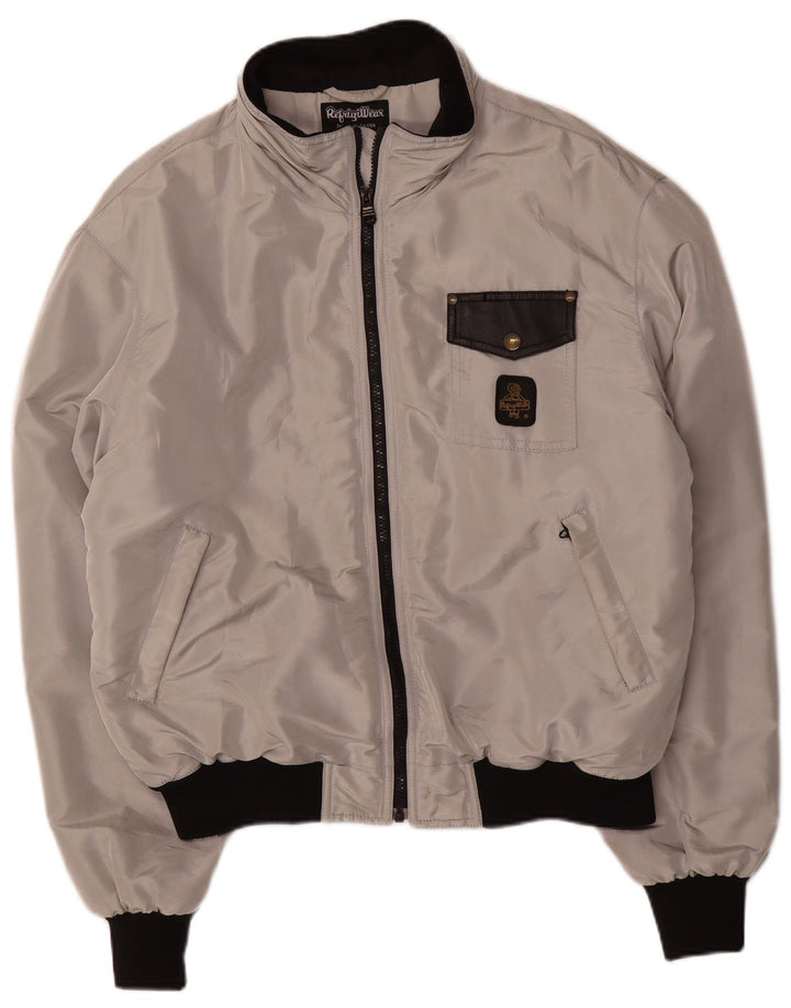 Refrigiwear Chaqueta Bomber Cruz para Hombre UK 42 XL Poliéster Gris