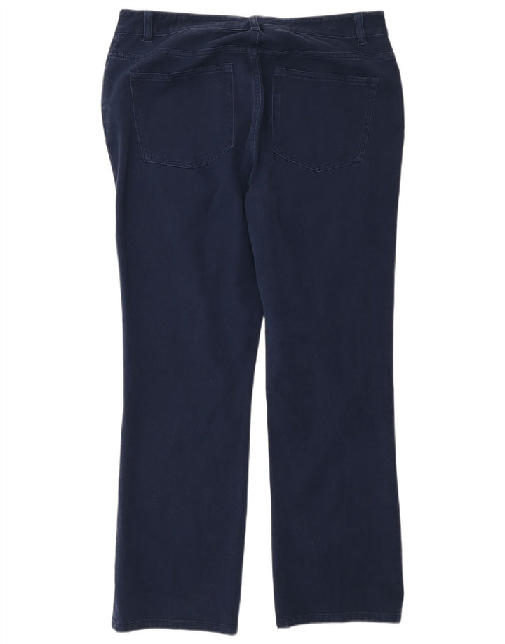 Chaps Jeans rectos para mujer US 12 grande W32 L28 azul marino algodón