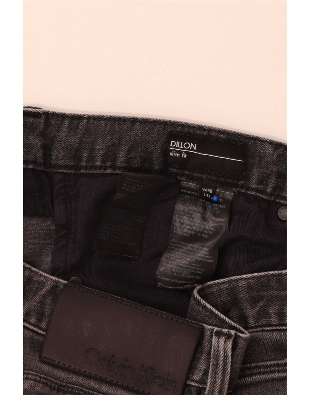 Calvin Klein Jeans Dillon Slim para Hombre W38 L32 Algodón Gris