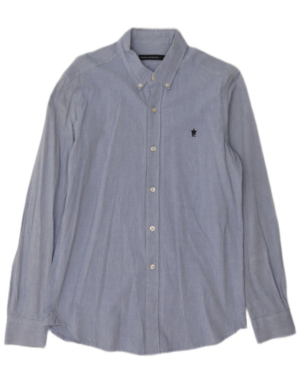 Camisa para hombre French Connection Small de algodón azul