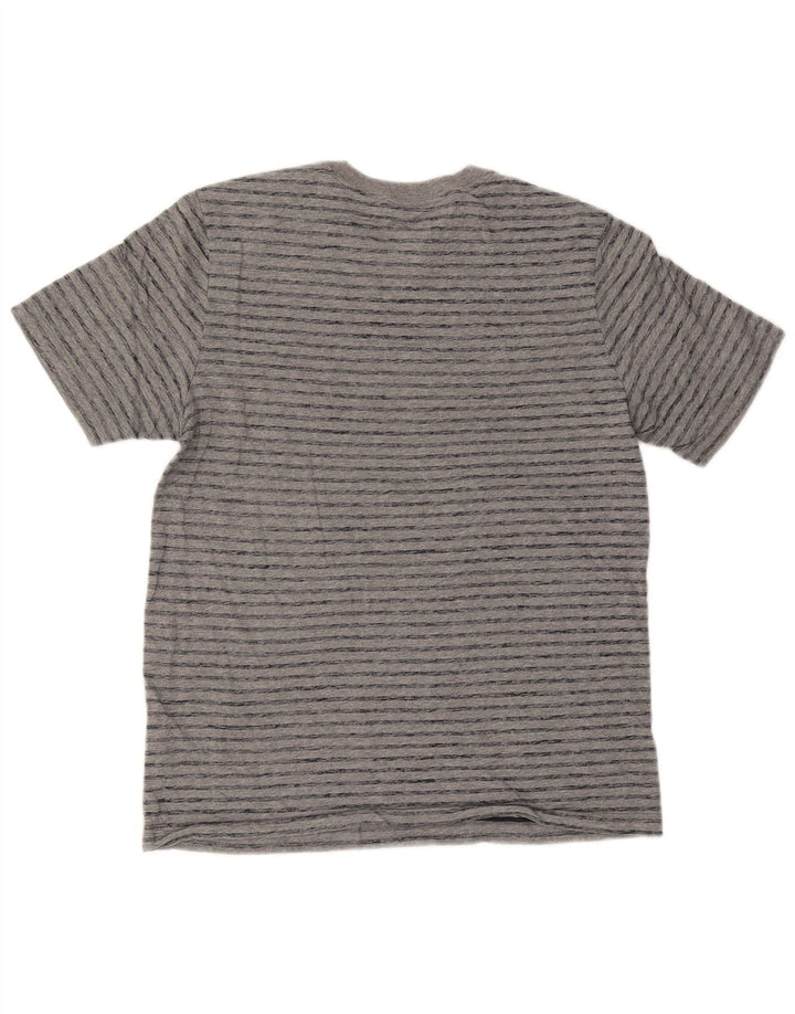 Camiseta Nike Hombre Top Algodón A Rayas Gris Medio