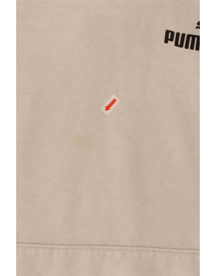 Puma - Sudadera con capucha para mujer, talla 12, poliéster blanco mediano