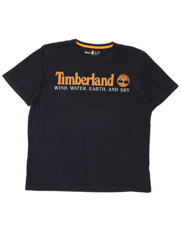 TIMBERLAND Camiseta gráfica de corte regular para hombre Top XL Azul marino