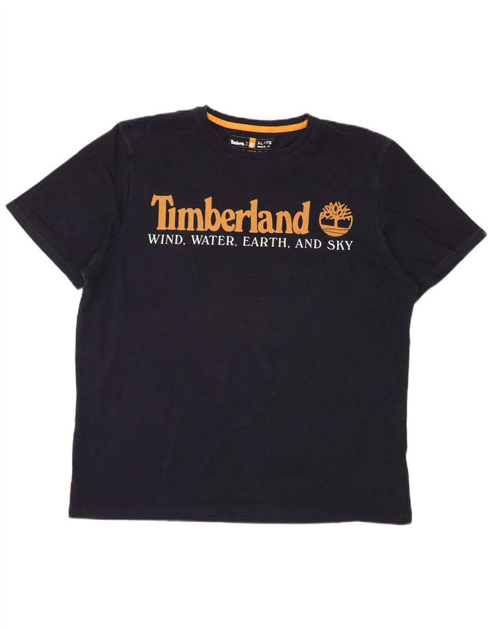TIMBERLAND Camiseta gráfica de corte regular para hombre Top XL Azul marino