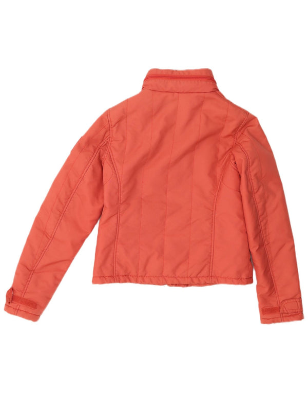 Refrigue Chaqueta Acolchada Corta con Capucha para Mujer UK 10 Small Naranja Nylon