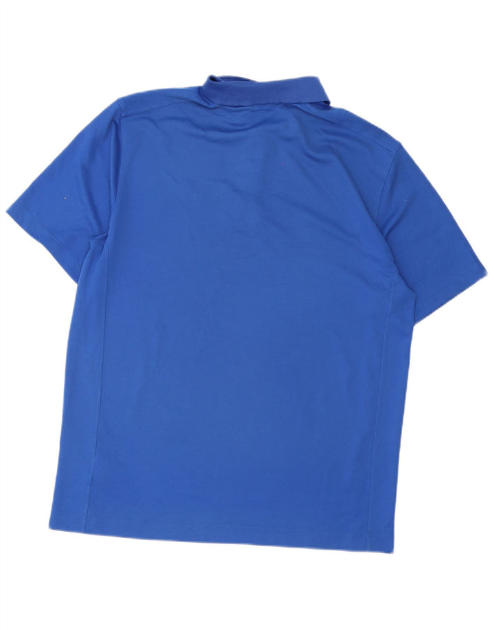 Nike Polo Dri Fit para hombre, poliéster azul grande