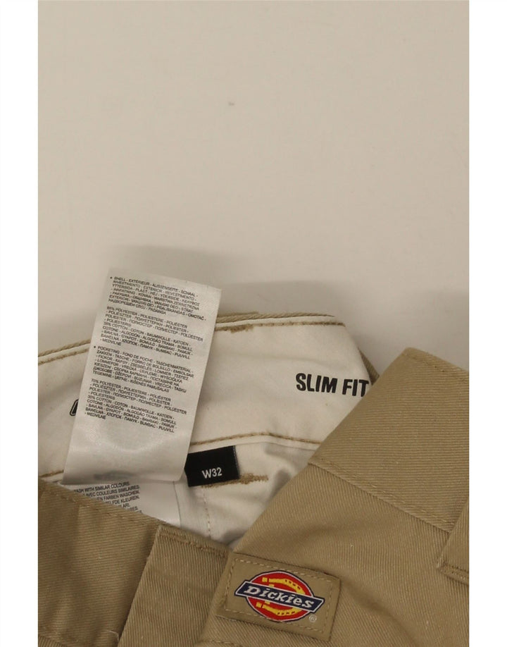DICKIES Pantalones cortos chinos ajustados para hombre W32 Poliéster beige medio