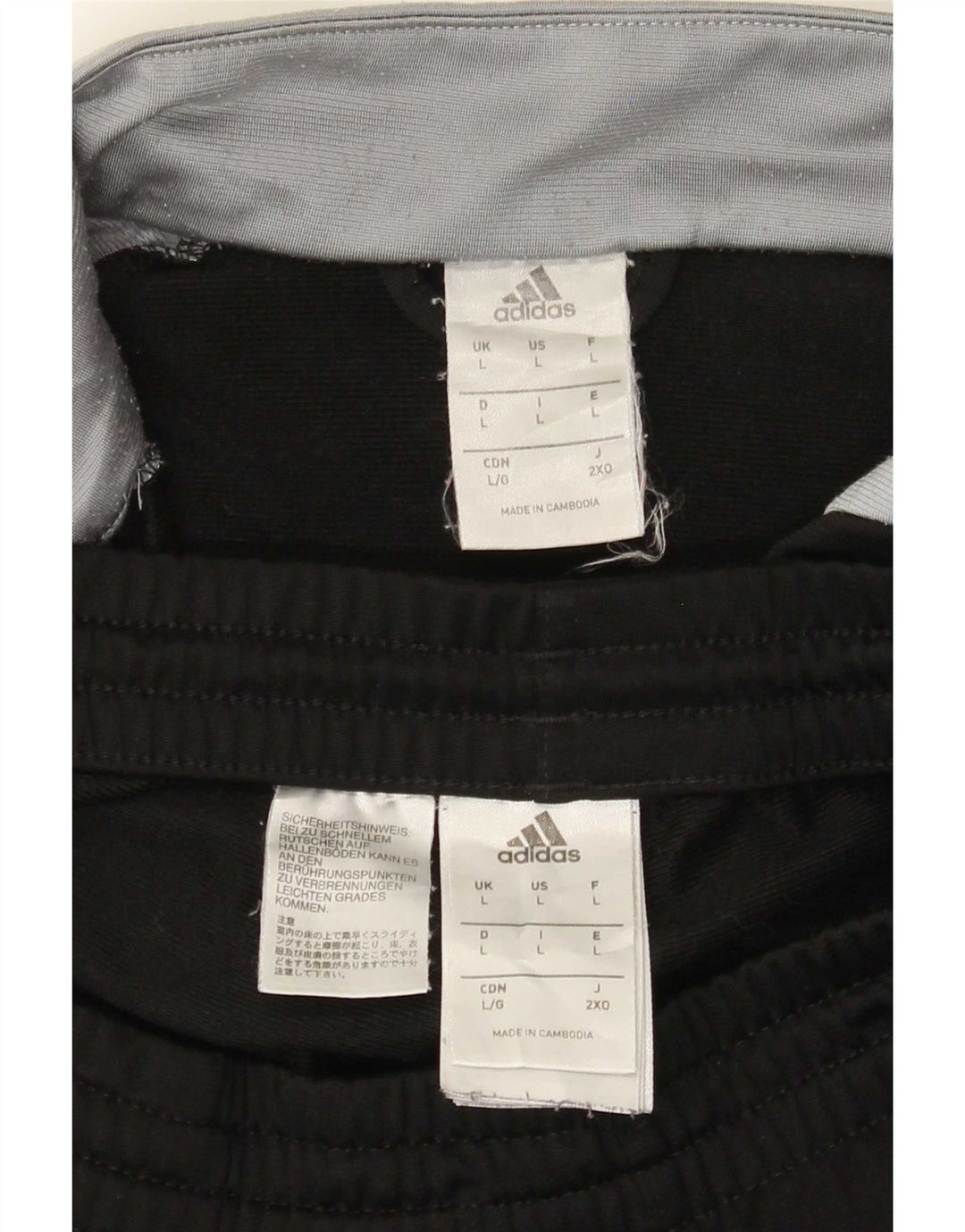 Adidas - Chándal completo para hombre, talla grande, color negro, poliéster