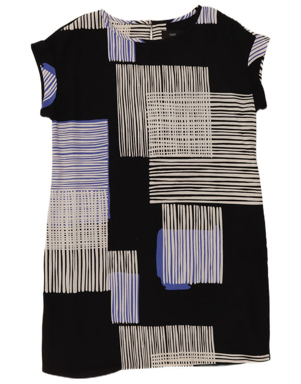 Next Vestido recto para mujer UK 44 Poliéster geométrico negro grande
