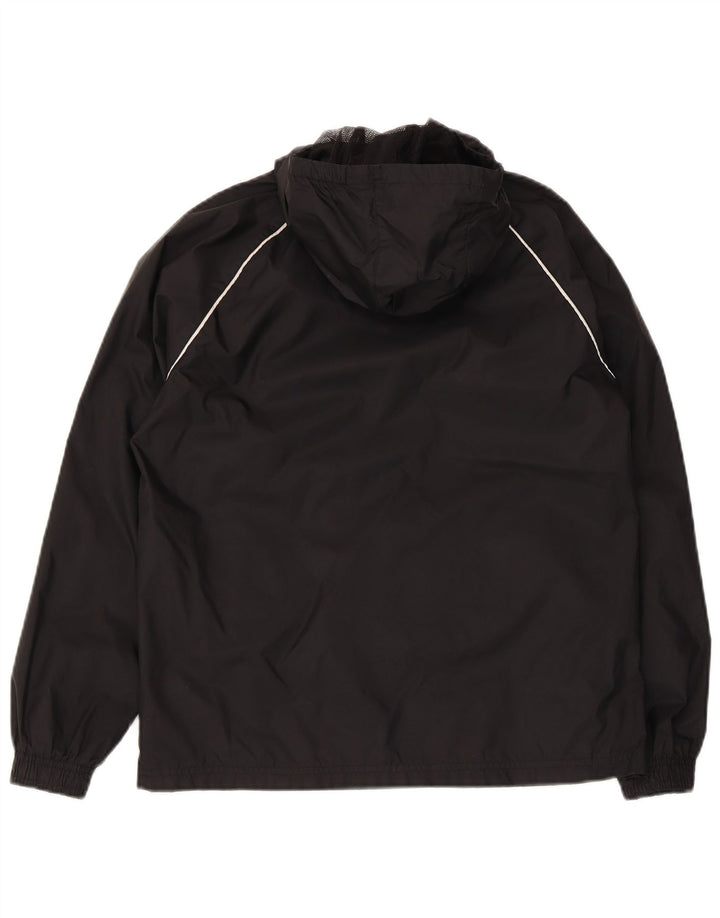 Adidas Chubasquero con capucha para niño 11-12 años Negro Poliéster