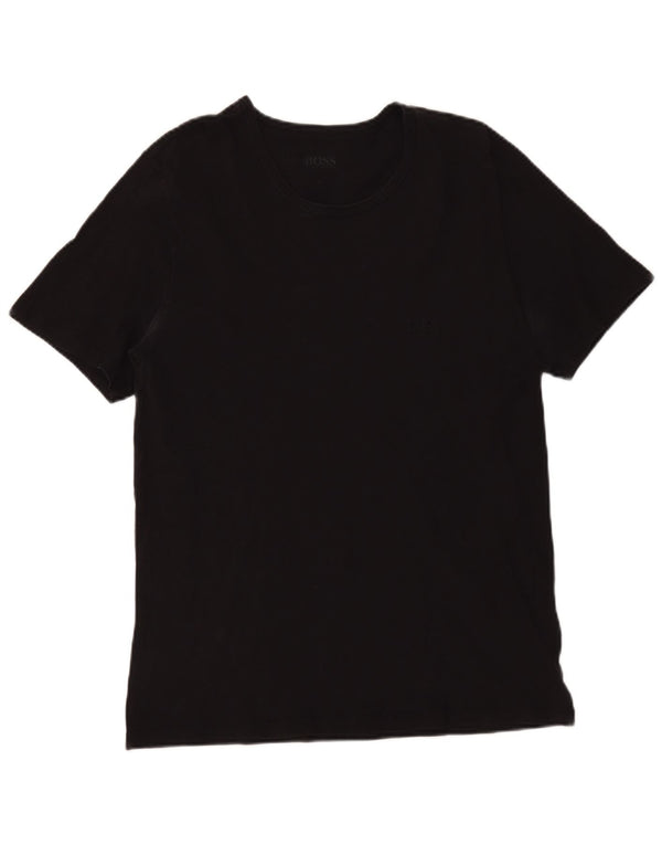 Hugo Boss Hombre Camiseta Top XL Negro Elastano