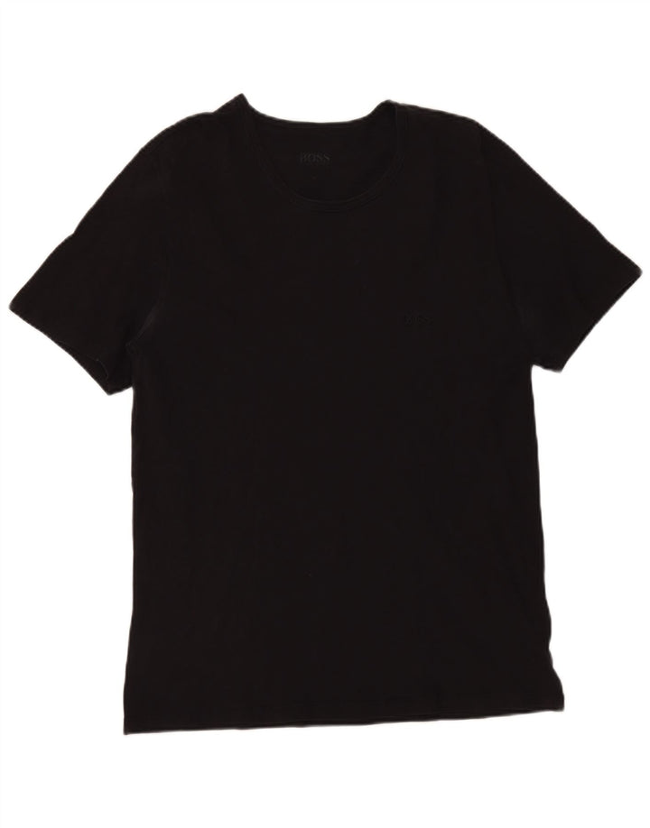 Hugo Boss Hombre Camiseta Top XL Negro Elastano