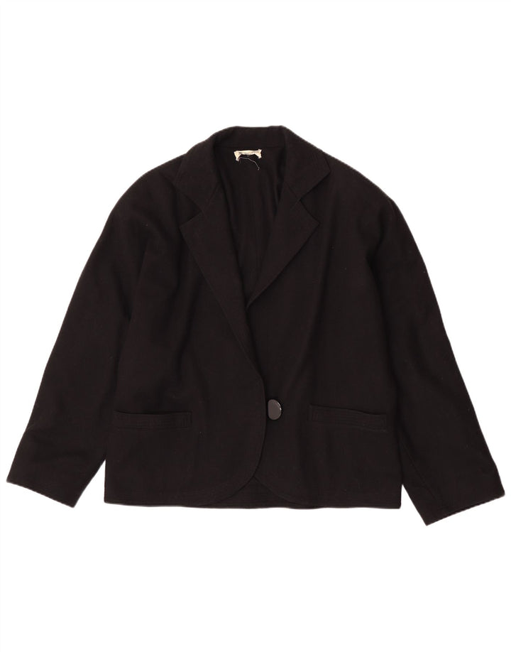 Aventura Chaqueta tipo blazer extragrande con 1 botón para mujer IT 44 Medium Black