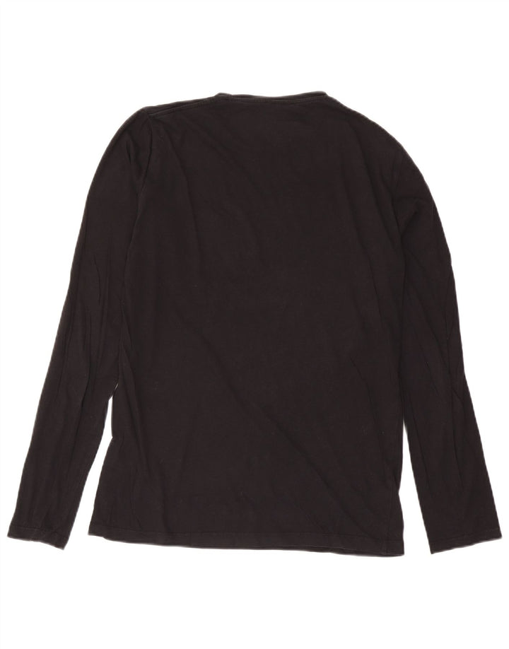 Trussardi Jeans Hombre Graphic Top Manga Larga Medio Negro Algodón