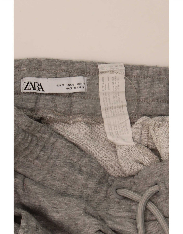 Zara Mujer Pantalones De Chándal Joggers UK 8 Small Gris Poliéster