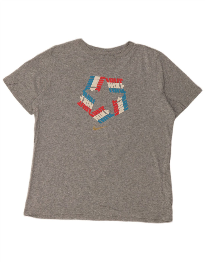 NIKE Camiseta gráfica de ajuste estándar para mujer UK 40 XL Algodón gris