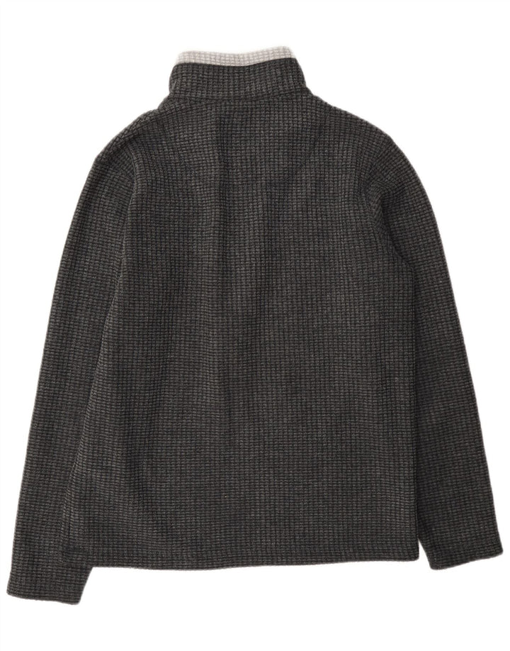 Weird Fish Jersey De Polar Para Hombre Con Cremallera En El Cuello Gris Medio Poliéster Color Block